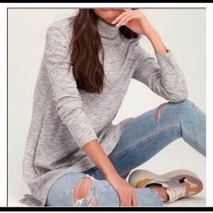 NWOT Free People Womens Turtleneck with back slit